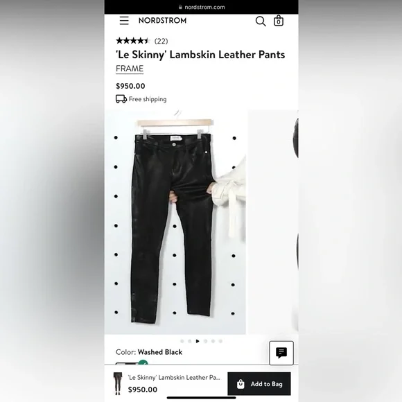 COPY - FRAME
Le High Ankle Straight Leg
Leather Jeans - Picture 5 of 10